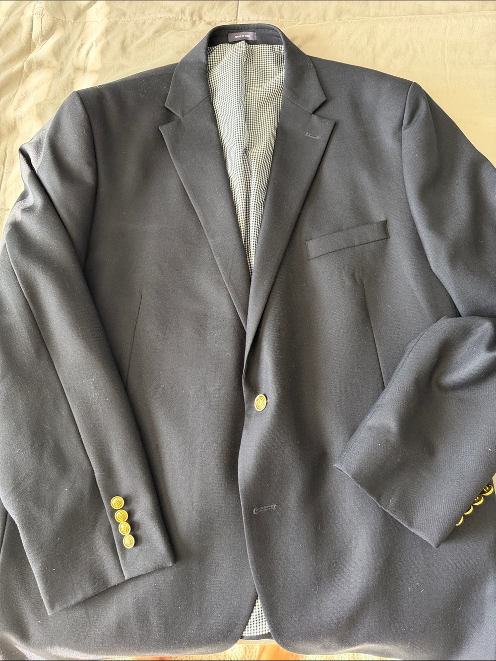 Stafford Tailored Culture Navy Blue Sport Coat Blazer 2-Button